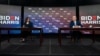 Democratic presidential candidate former Vice President Joe Biden speaks during a campaign event with his running mate Sen. Kamala Harris, D-Calif., at Alexis Dupont High School in Wilmington, Del.